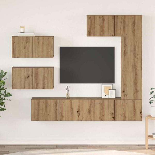 TV cabinet set 6 pcs Artisan oak