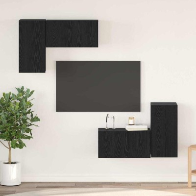 TV cabinet set Black oak...
