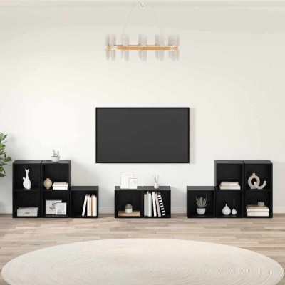 TV cabinet set 8 pcs Black...