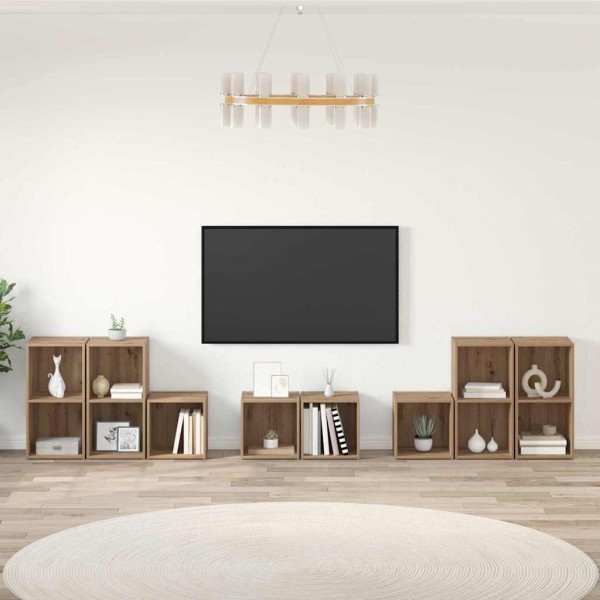 TV cabinet set 8 pcs Artisan oak