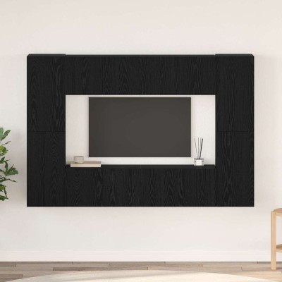 TV cabinet set 8 pcs Black...
