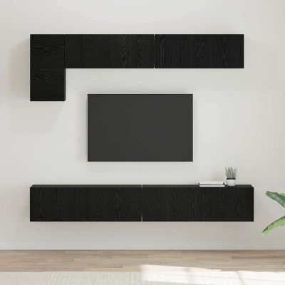 TV cabinet set 5 pcs Black...