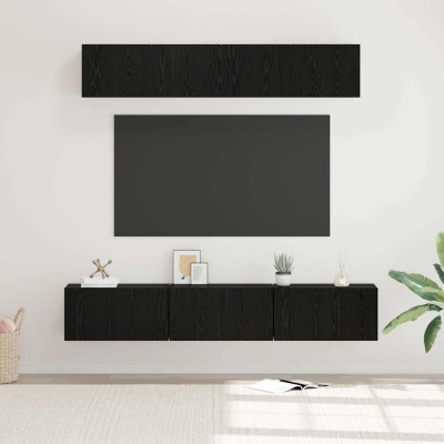TV cabinet set 5 pcs Black...