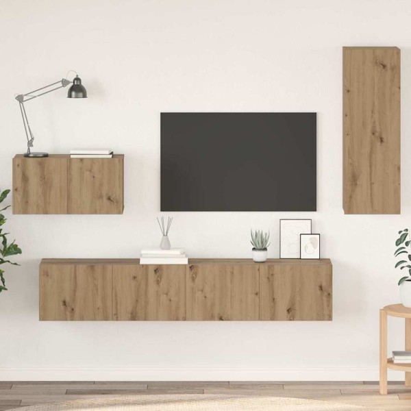 Wall TV stand 4 pcs Artisan oak
