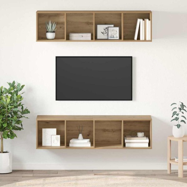TV cabinet set 2 pcs Artisan oak