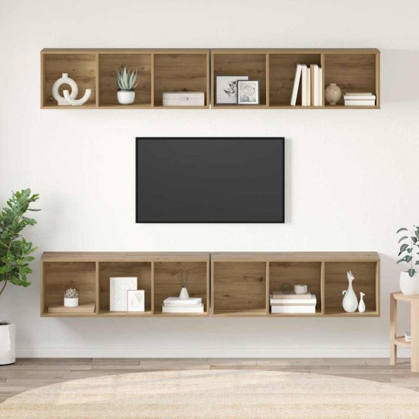 TV cabinet set 4 pcs Artisan oak