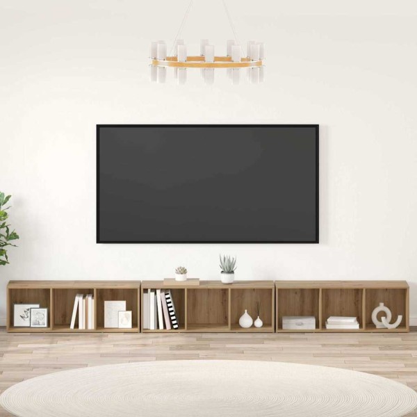 TV cabinet set 3 pcs Artisan oak