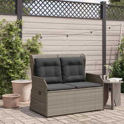 Garden bench Gray polyrattan
