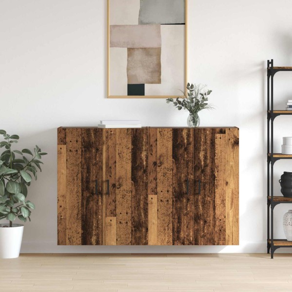 Wall-mounted wardrobe 2 pcs Old wood