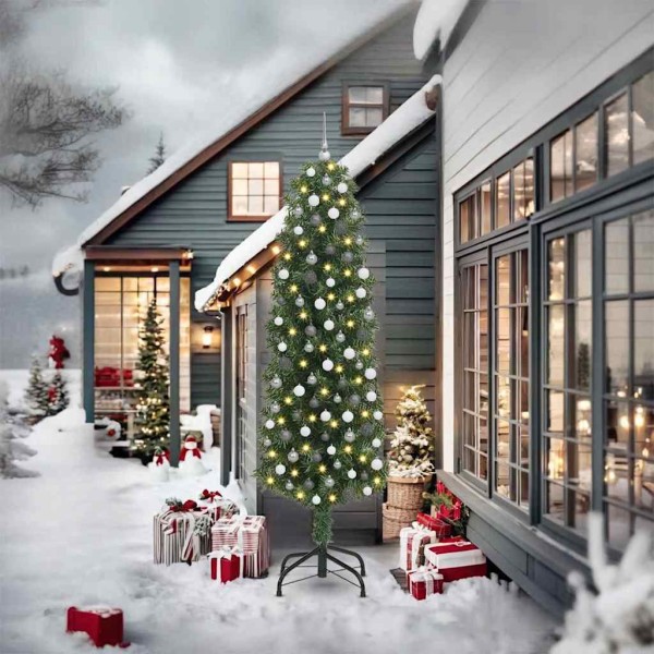 Artificial Christmas tree Green 240 cm PVC, steel and plastic