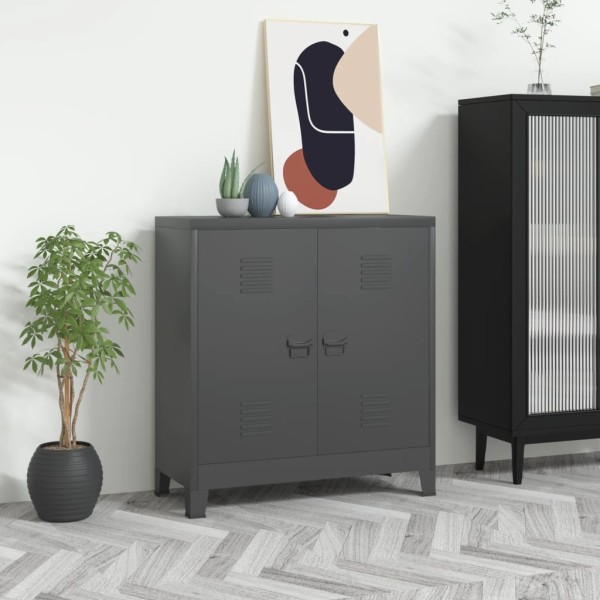 Storage cabinet, anthracite, 90x40x100cm, steel