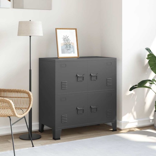 Storage cabinet, anthracite, 75x40x80cm, steel