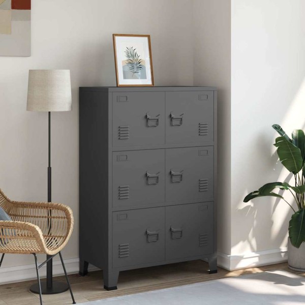 Storage cabinet, anthracite, 75x40x115cm, metal