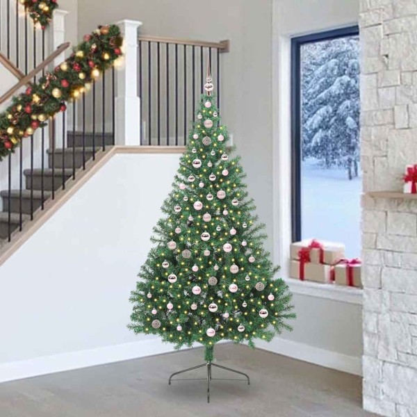 Artificial pre-festive Christmas tree with light green 240 cm PVC