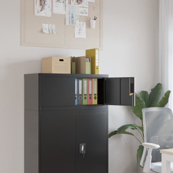 Cabinet for documents, black, 90x40x40cm, steel