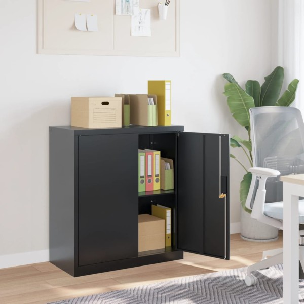 Cabinet for documents, anthracite color, 79x40x90cm, steel