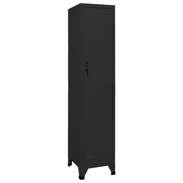 Dressing cabinet, black, 38x45x180cm, steel