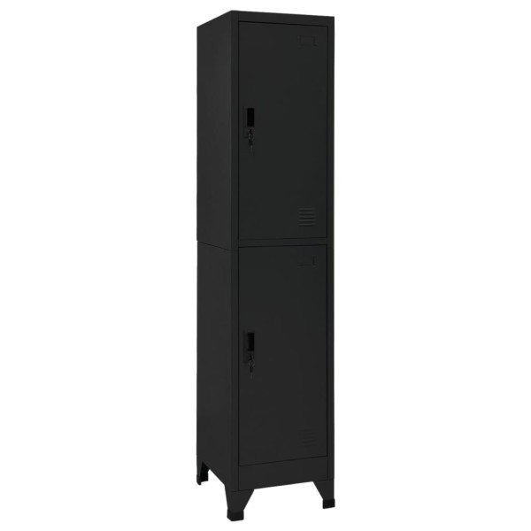 Dressing cabinet, black, 38x45x180cm, steel