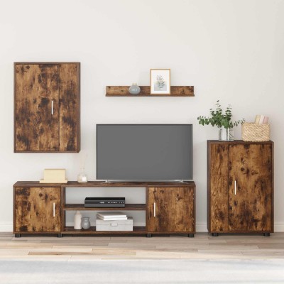 TV cabinet set 4 pcs Smoked...