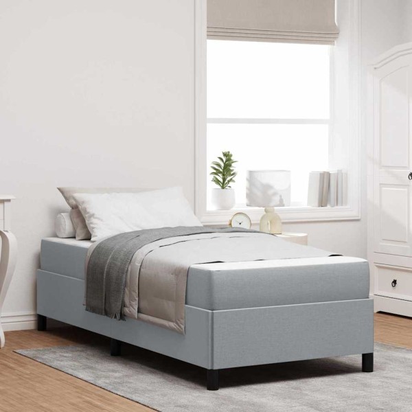 Patio bed Light gray fabric 90 x 200 cm