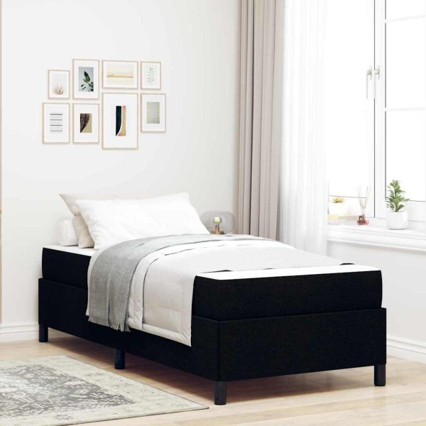 Patio bed Black fabric 90 x 200 cm