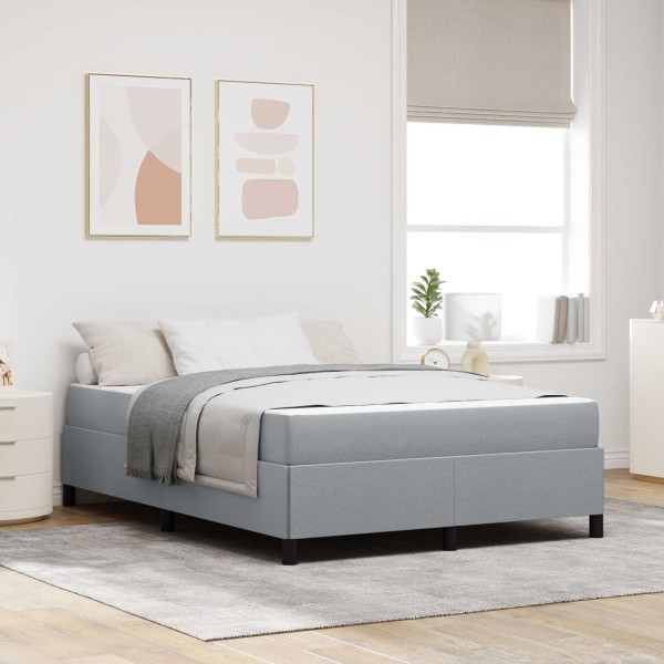 Patio bed Light gray fabric 140 x 200 cm