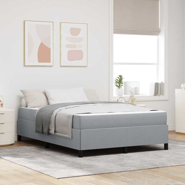 Patio bed Light gray fabric 160 x 200 cm