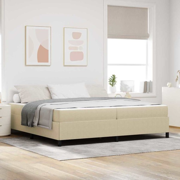 Bed frame Light green gray fabric 200 x 200 cm