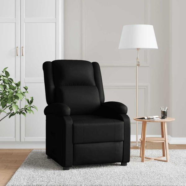 Reclining chair, black color, artificial leather