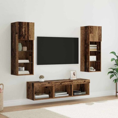 TV wall units 5 pcs Black...