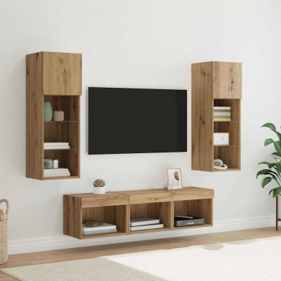 TV wall units 5 pcs Black...