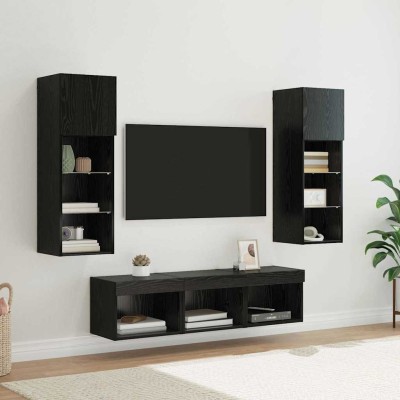 TV wall units 5 pcs Black...