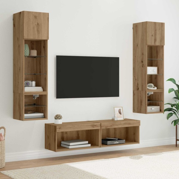 TV wall module 6 pcs Artisan oak