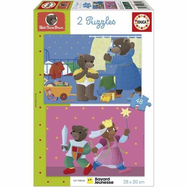 Puzle un domino komplekts Educa Little Brown Bear