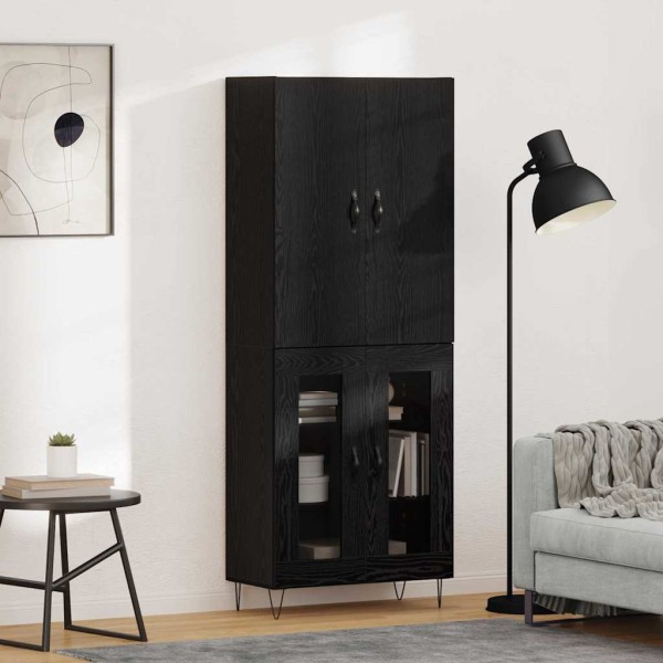 High cabinet 2 pcs Black oak