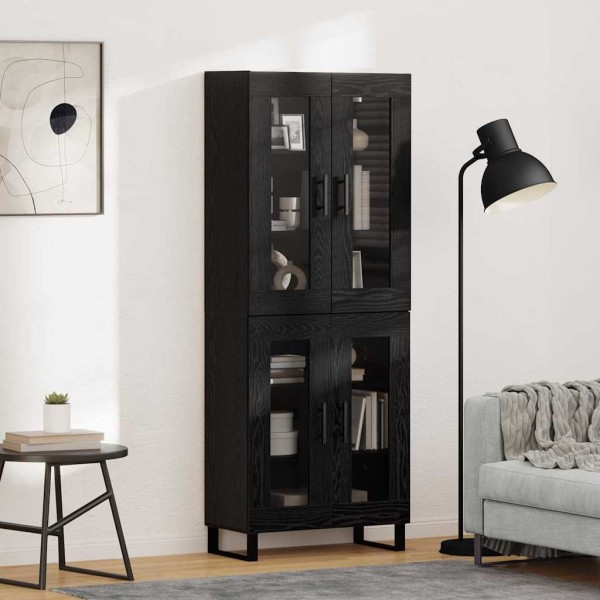 High cabinet 2 pcs Black oak