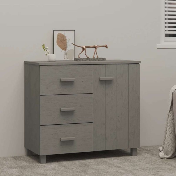 Side cabinet HAMAR, light gray, 90x40x80cm, pine