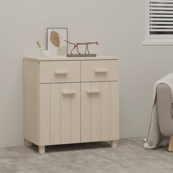 Side cabinet HAMAR, honey brown, 79x40x80cm, solid pine