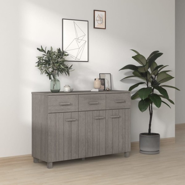 Side cabinet HAMAR, light grey, 113x40x80cm, pine