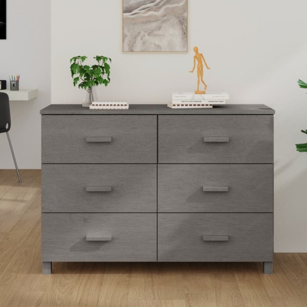 Side cabinet HAMAR, light grey, 113x40x80cm, pine