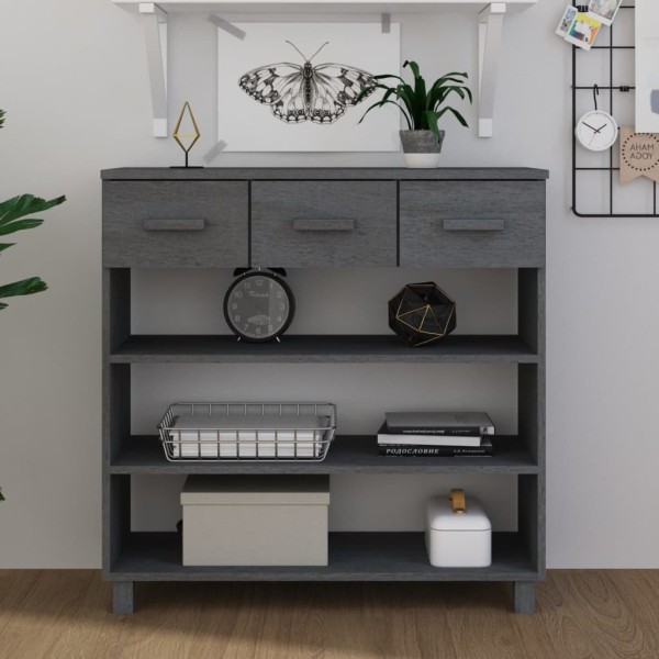 Console table HAMAR, dark gray, 90x35x90cm, pine