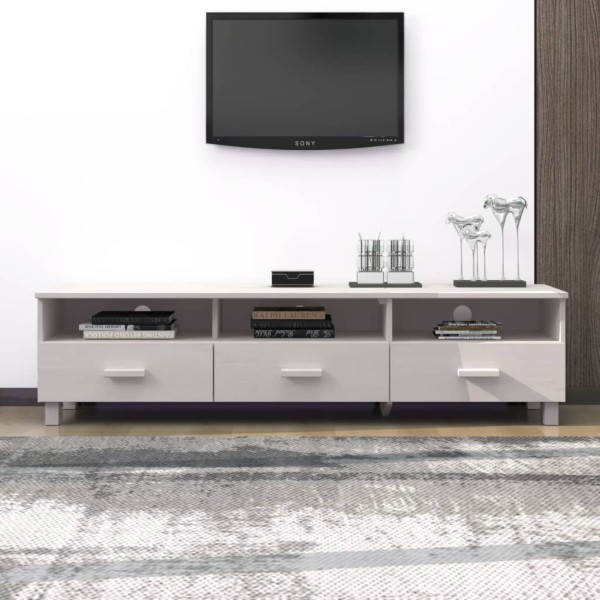TV cabinet HAMAR, white, 158x40x40cm, pine