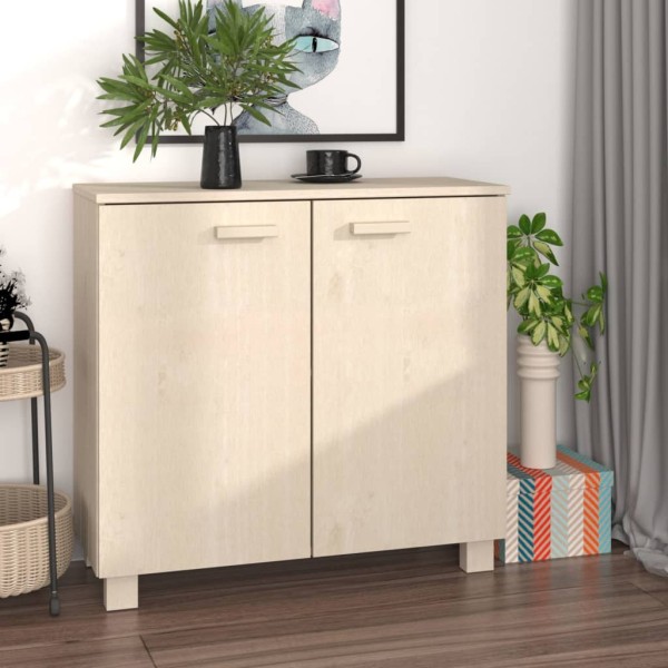 Side cabinet HAMAR, honey brown, 85x35x80cm, solid pine