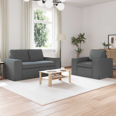 Sofa set 2 pcs Dark gray...