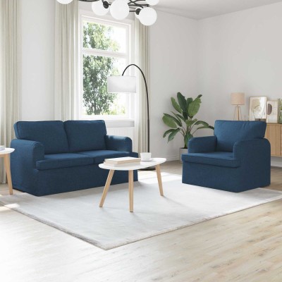Sofa set 2 pcs Blue 144 x...