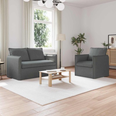 Sofa set 2 pcs Dark gray...