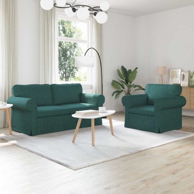 Sofa set 2 pcs Dark green...