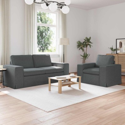 Sofa set 2 pcs Dark gray...