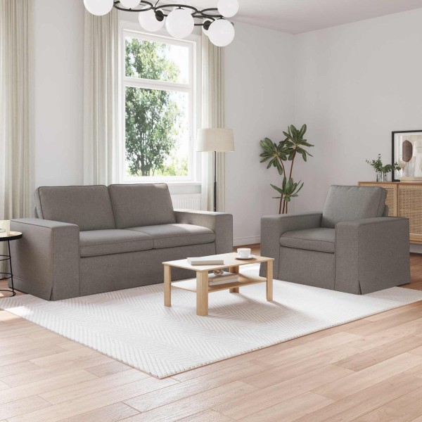 Sofa set 2 pcs Tortora 182 x 80 x 82 cm fabric
