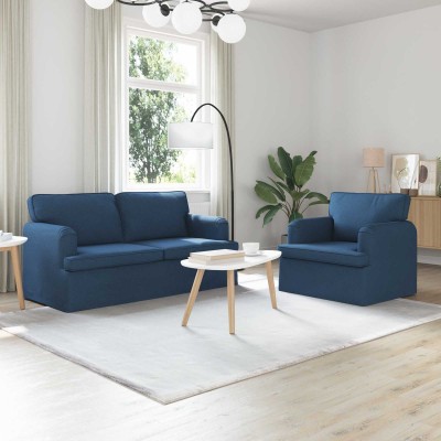Sofa set 2 pcs Blue 162 x...